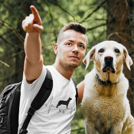 Personalisierte Labrador-Liebe Mein Hund Herzschla T-Shirt