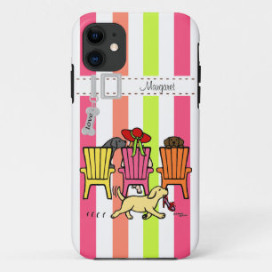 Personalisierte Labrador-Mama am Poolside-Fall Case-Mate iPhone Hülle