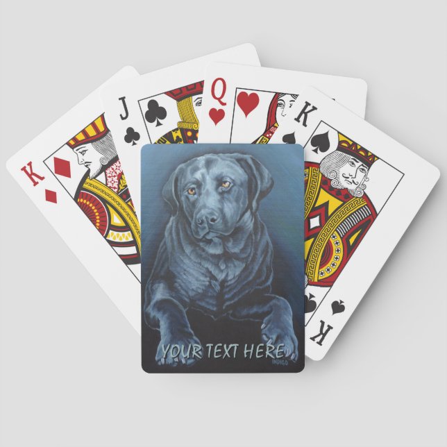 Personalisierte Labrador Playing Cards Spielkarten (Rückseite)