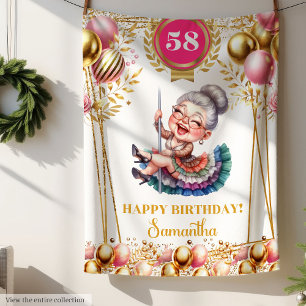 Personalisierte Lachdecke zum Geburtstag für Oma Fleecedecke