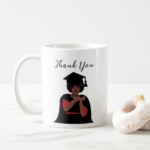 Personalisierte lächelnde Frau Absolventin Kaffeetasse