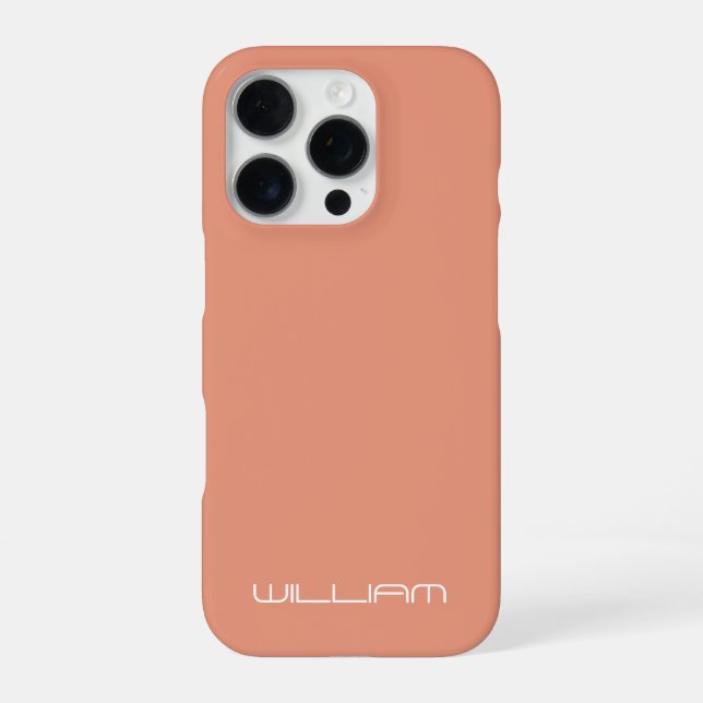 Personalisierte Lachs-iPhone-Hülle mit individuell iPhone Hülle (Rückseite)