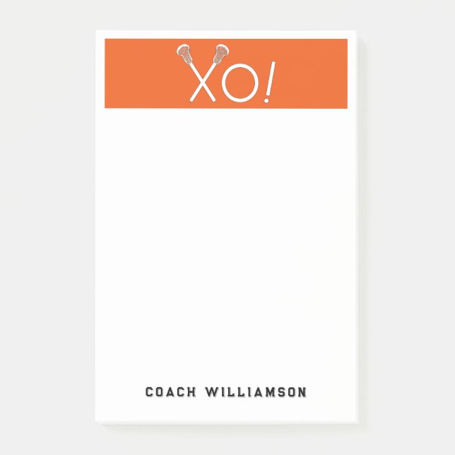 Personalisierte Lacrosse Geschenke Post-it Klebezettel (Vorderseite)