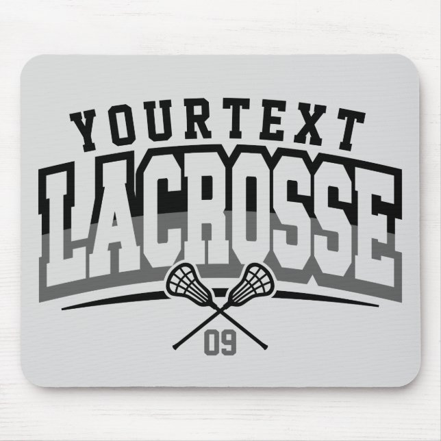 Personalisierte Lacrosse Player ADD-Teamnummer Mousepad (Vorne)