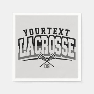 Personalisierte Lacrosse Player ADD-Teamnummer Serviette