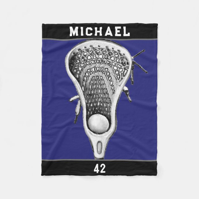 Personalisierte Lacrosse Sports Fleecedecke (Vorderseite)