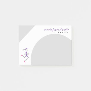 Personalisierte Lady Running Post-it Klebezettel