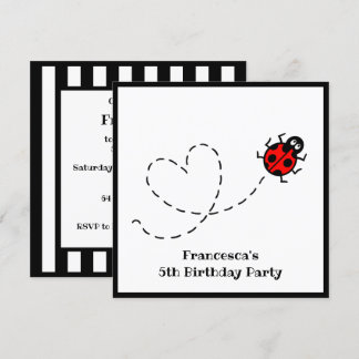 Personalisierte Ladybird-Einladung