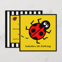 Personalisierte Ladybird-Muster Einladung