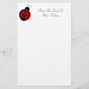 Personalisierte Ladybug Stationery Briefpapier