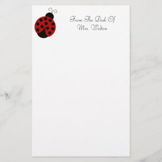 Personalisierte Ladybug Stationery Briefpapier