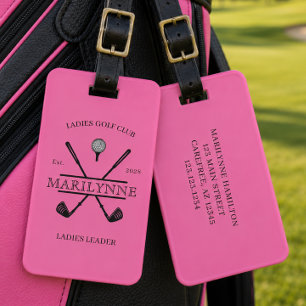 Personalisierte Ladys Club Name Golf Bag Tag Gepäckanhänger