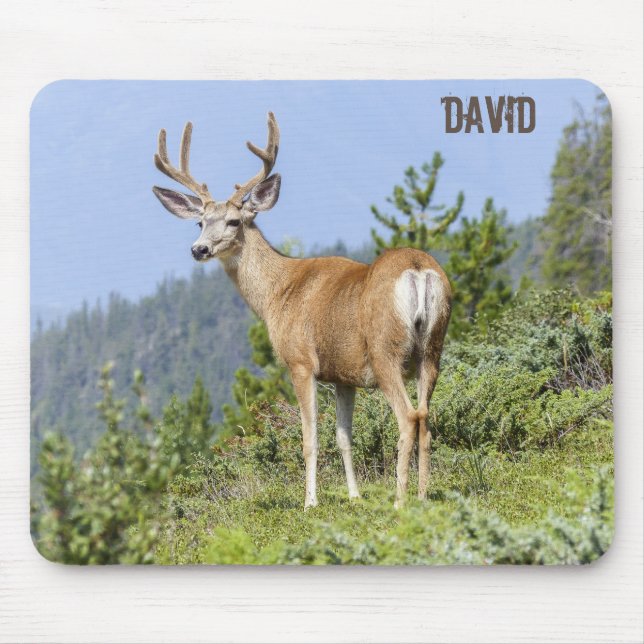 Personalisierte Landschaftliche Elch-Maus-Pad Mousepad (Vorne)