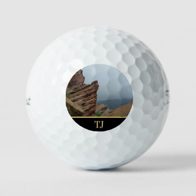 Personalisierte Landschaftliche "Red Rocks" Golfpl Golfball (Vorderseite)