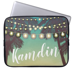 Personalisierte Laptop-Hülle Strand Sonnenuntergan Laptopschutzhülle