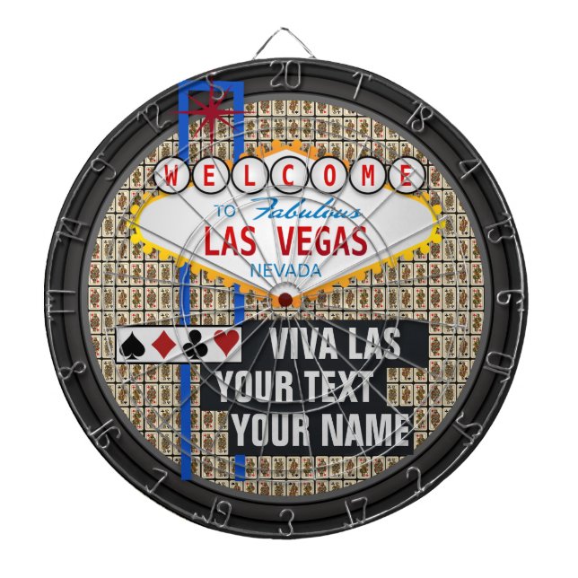 Personalisierte Las Vegas Dartscheibe (vorne)