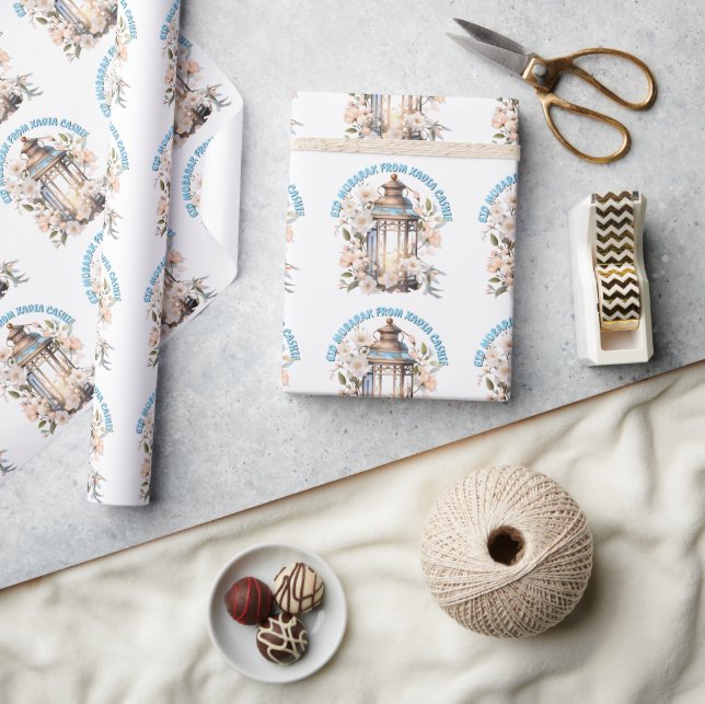 Personalisierte Laterne Eid Mubarak Geschenkpapier (Kunsthandwerk)