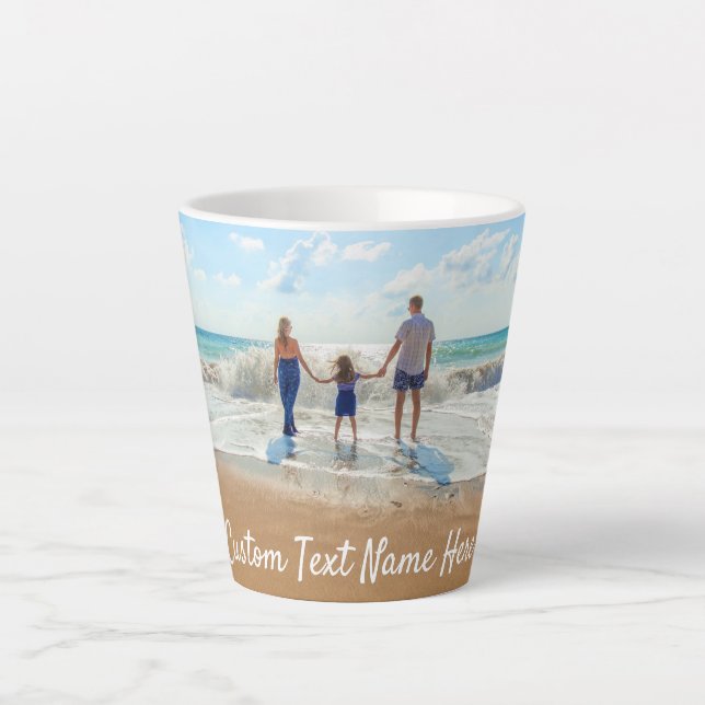 Personalisierte Latte-Tasse des Fotos mit benutzer Milchtasse (Vorderseite)