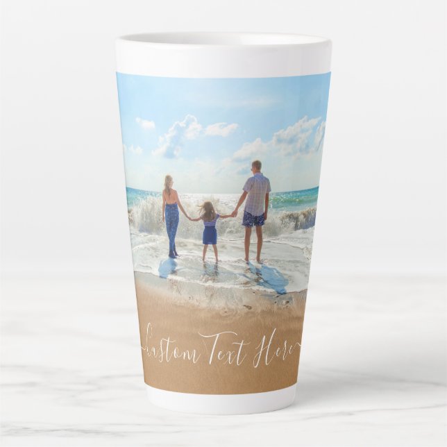 Personalisierte Latte-Tasse des Fotos mit benutzer Milchtasse (Vorderseite)