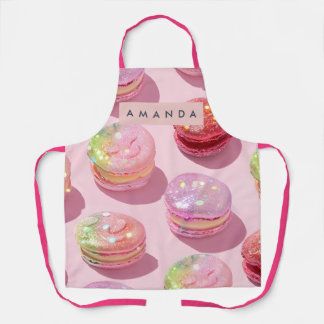 Personalisierte Launische Pastell-Macaron-Funkelgl Schürze
