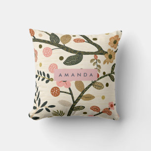 Personalisierte Launische Retro-Herbstblume Kissen