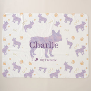 Personalisierte Lavendel-Französische-Bulldogge-De Sherpadecke