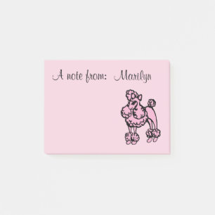 Personalisierte Lavendel-Pudel-Post-it-Notizen Post-it Klebezettel