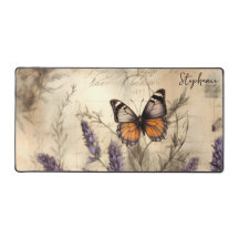Personalisierte Lavendel-Schmetterling-Vintage-Kun