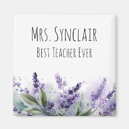 Personalisierte Lavendelblumen-Lehrerdankbarkeit Magnet