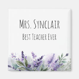 Personalisierte Lavendelblumen-Lehrerdankbarkeit Magnet