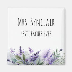 Personalisierte Lavendelblumen-Lehrerdankbarkeit Magnet