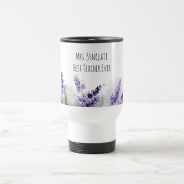 Personalisierte Lavendelblumen-Lehrerdankbarkeit Reisebecher