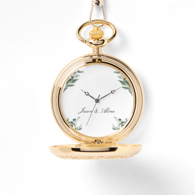 Personalisierte Leaf-Design-Uhr mit Individuellen  Armbanduhr (Vorderseite)