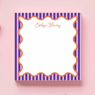 Personalisierte Lebendige Fette Farben Whimsical W Notizblock