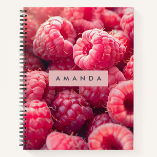 Personalisierte Lebendige Himbeer-Ekstase Rosa Fru Notizbuch