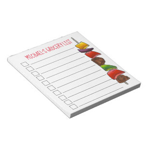 Personalisierte Lebensmittelkette Rindfleisch Vegg Notizblock