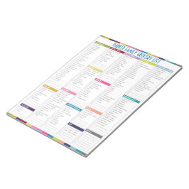 Personalisierte Lebensmittelliste Notepad Notizblock