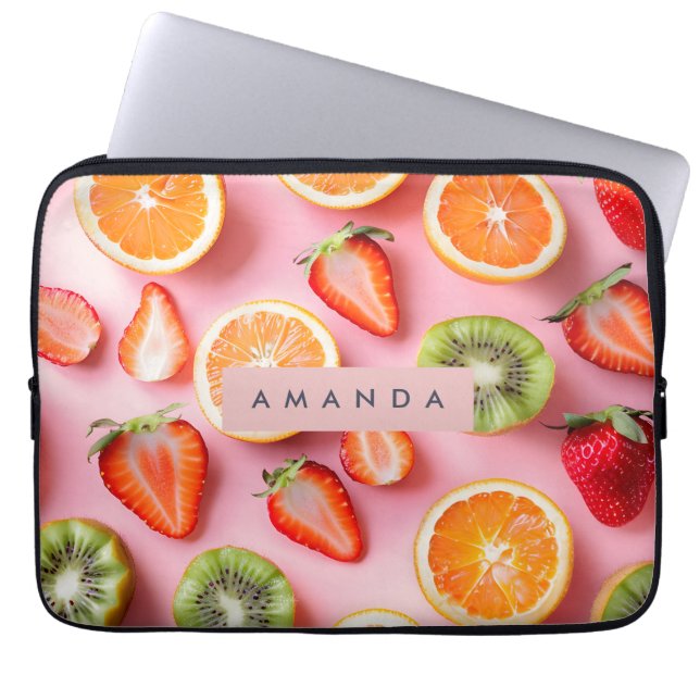 Personalisierte lebhafte Sommerfruchtmischung Laptopschutzhülle (Vorderseite)