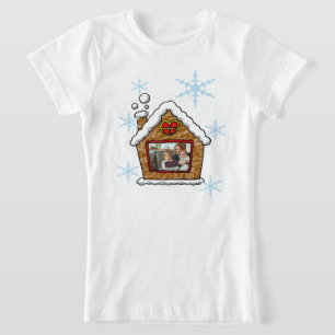 Personalisierte Lebkuchenhäuser-Schneeflocken Feie T-Shirt