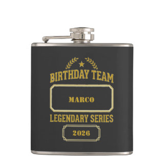 Personalisierte Legendäre Serie Gold Geburtstag Flachmann