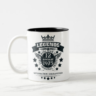 Personalisierte Legenden wurden am Datum Monat Jah Zweifarbige Tasse
