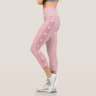 Personalisierte Leggings in Grau und Weiß