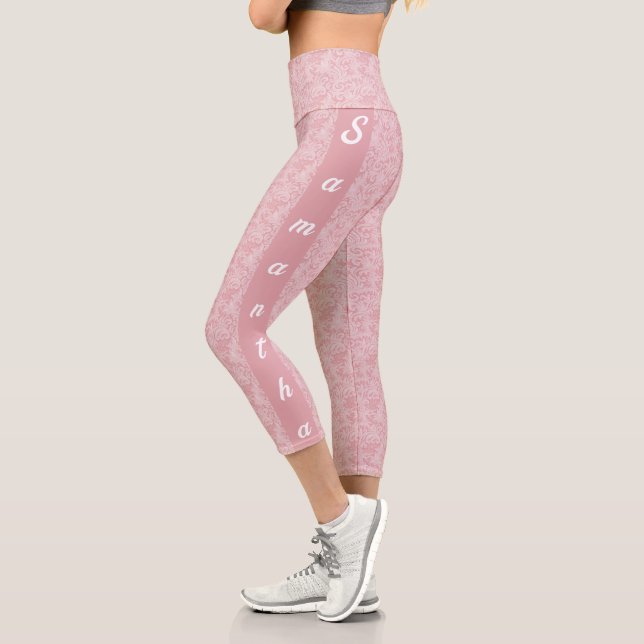 Personalisierte Leggings in Grau und Weiß (Links)