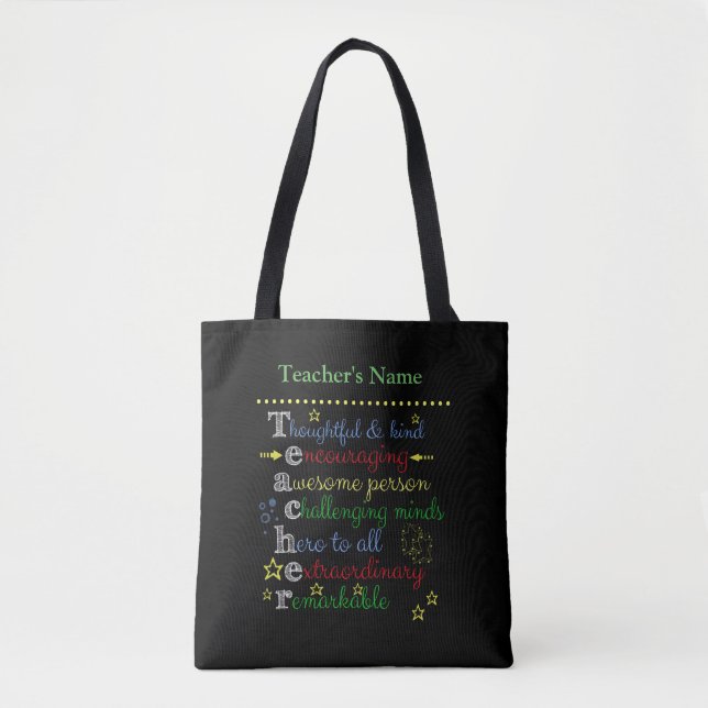 Personalisierte Lehrer-Taschen-Tasche (Vorderseite)