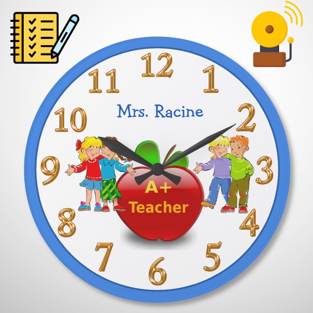 PERSONALISIERTE Lehrer wertschätzende Geschenke KL Große Wanduhr (Teacher clock. Best teacher gifts. Teacher appreciation week gifts. Gifts for teachers personalized.)