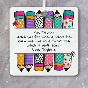 Personalisierte Lehrerbeste Würdigung Ornament Aus Metall