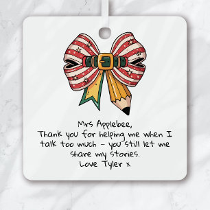 Personalisierte Lehrerbeste Würdigung zu Weihnacht Ornament Aus Metall