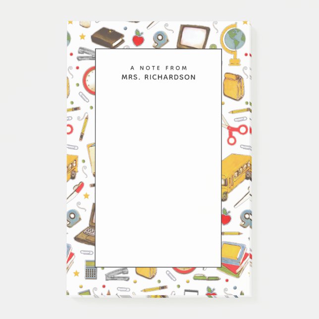personalisierte Lehrerneuheit Post-it Klebezettel (Vorderseite)