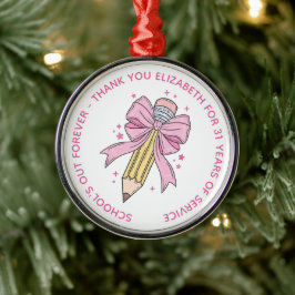 Personalisierte Lehrerrente Ornament Aus Metall