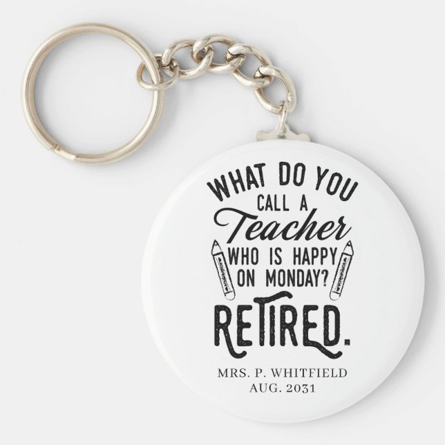 Personalisierte Lehrerschule Schlüsselanhänger (Vorne)